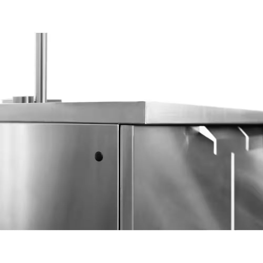 Outdoor Kitchen Stainless Steel 97 In. W X 36.5 In. H X 24 In. D 3-Piece Cabinet Set without Counter Tops